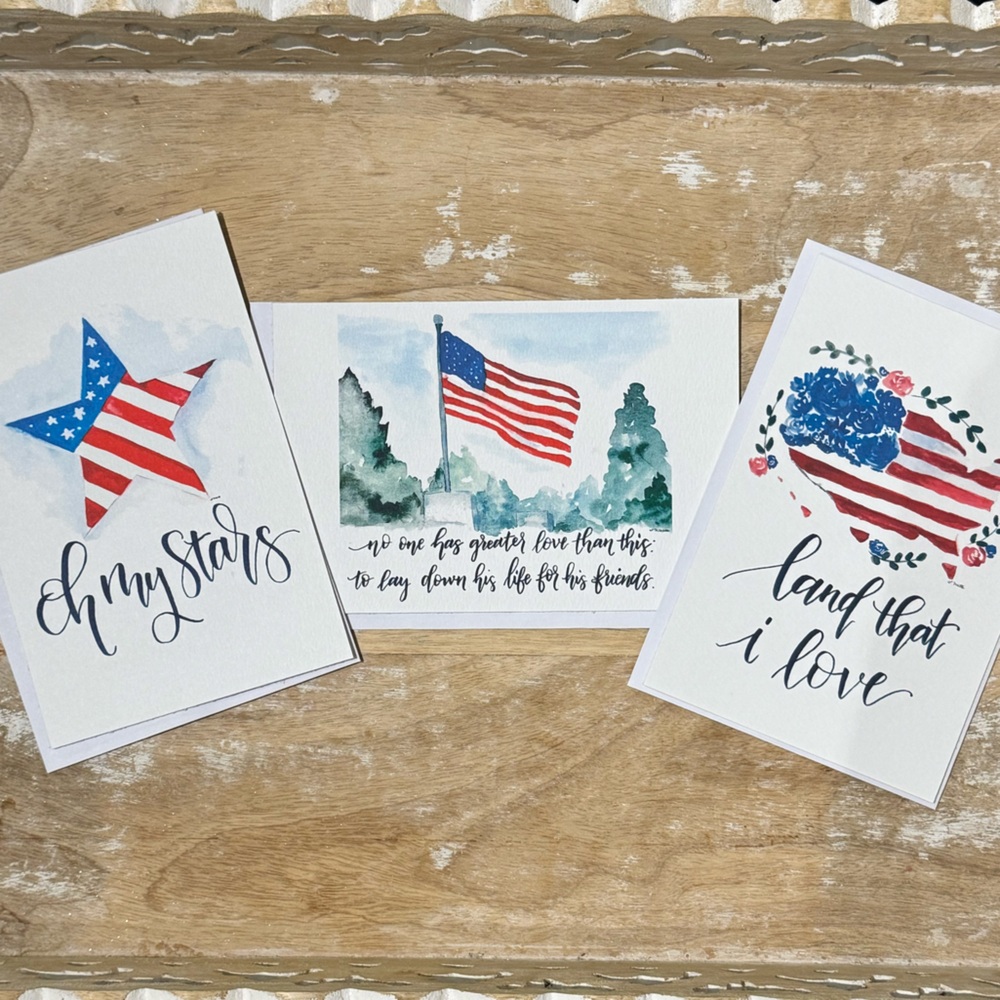 (4"x6") USA Patriotic Set (3 pack)